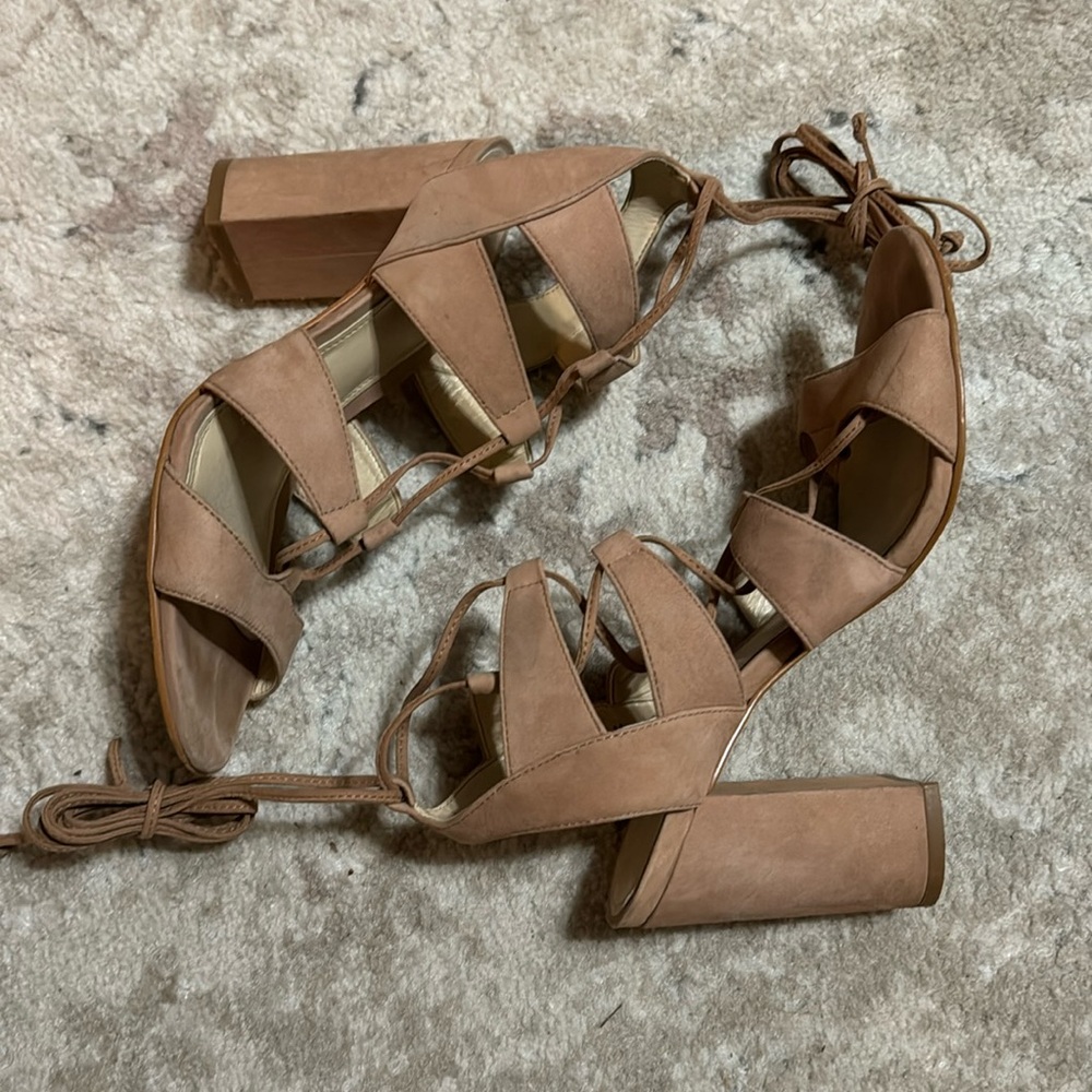 Vince Camuto Nude Suede Strappy Sandal